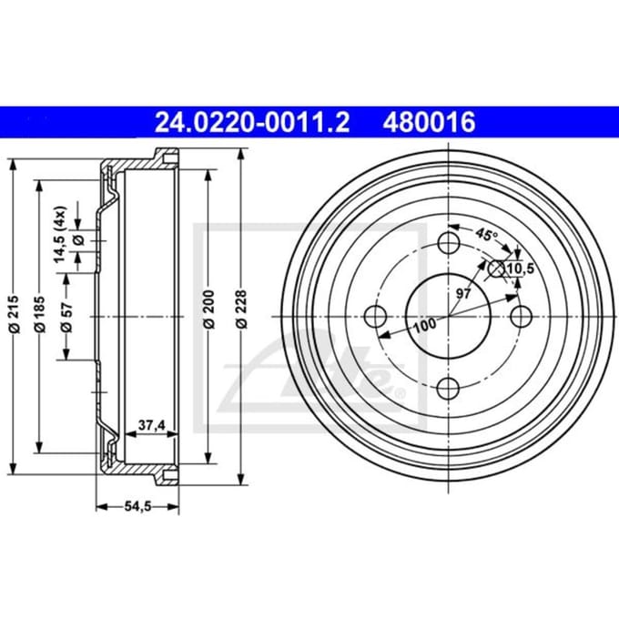 Remtrommel ATE 24.0220-0011.2