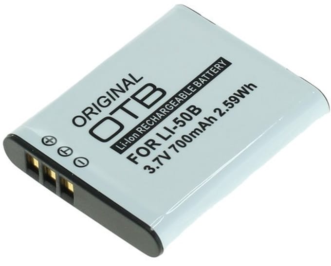 OTB Camera accu compatibel met o.a. Olympus Li-50B / 700 mAh