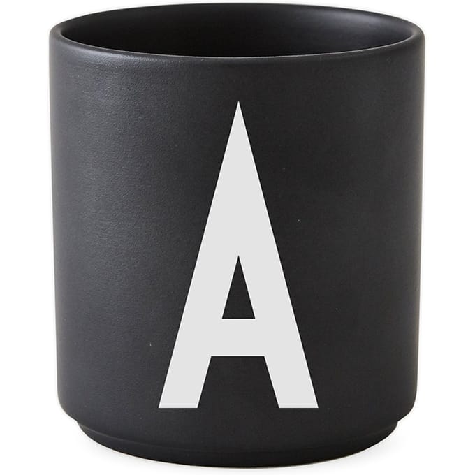 DESIGN LETTERS - Personal beker porselein  - A - zwart