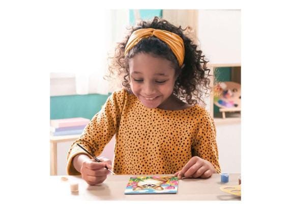 Ravensburger Creart schilderen op  nummer Corgi tussen de tulpen