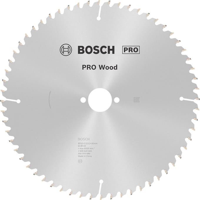 Bosch RUNDSAVKL. STAT.KW 250X3.2X30 mm 60 TDR
