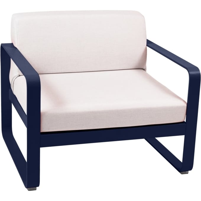 Fermob - BELLEVIE fauteuil - 92 abyssblauw - 81 witgrijs - bruin