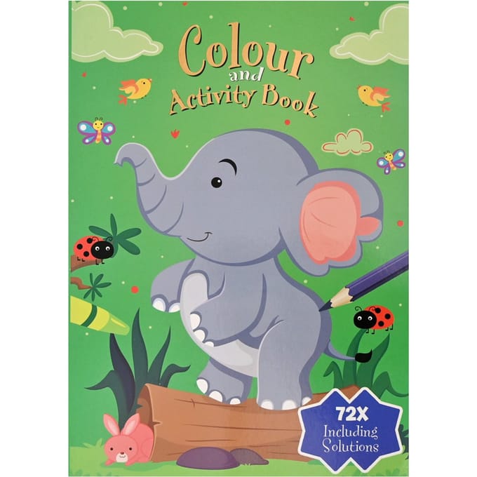 Kleur- en activiteitenboek - Dieren & Insecten - 72 pagina's