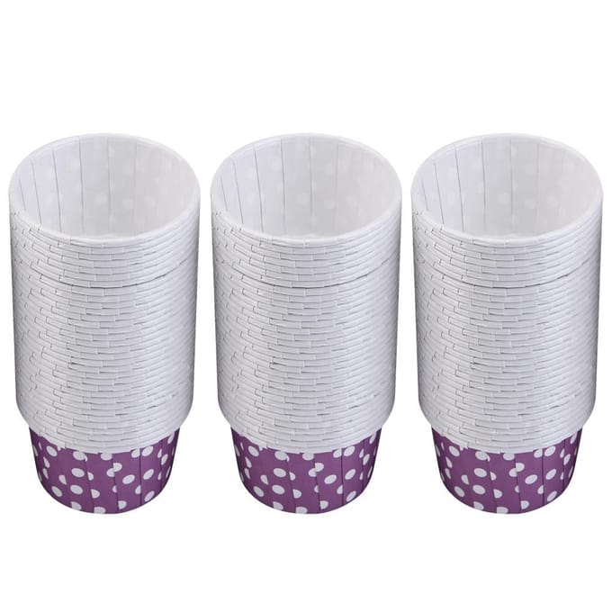 100 STUKS Mini Cupcake Vormpjes Papier Rond Cake Bakbekers Muffin Cases Thuisfeest Bruiloft Paars gray