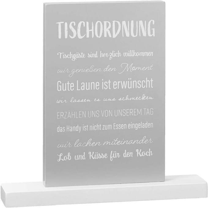 Tafelregels eniquette voor gasten 24x25 cm