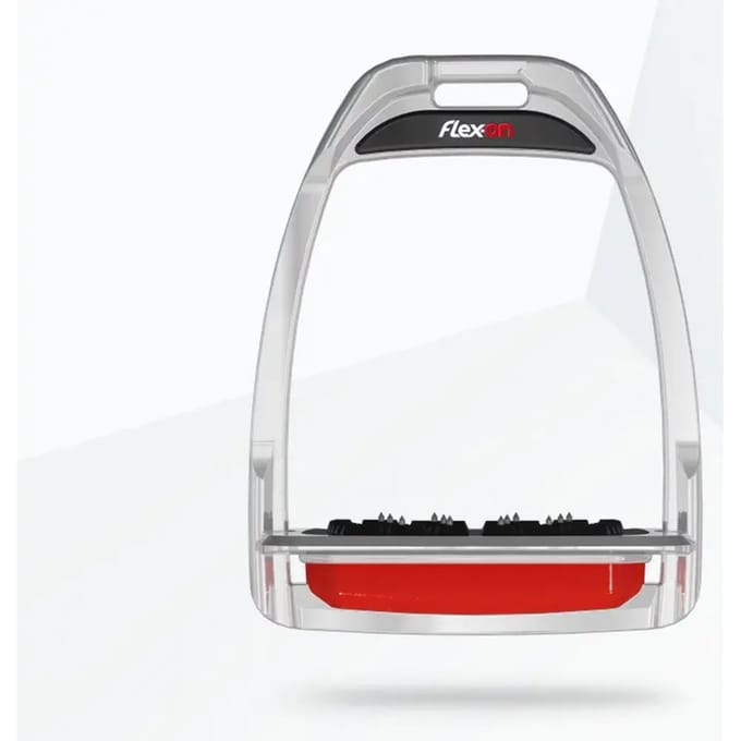 Platte Ultra Grip Stijgbeugels Zwart/Zwart/Pruim Flex-On Hunter H