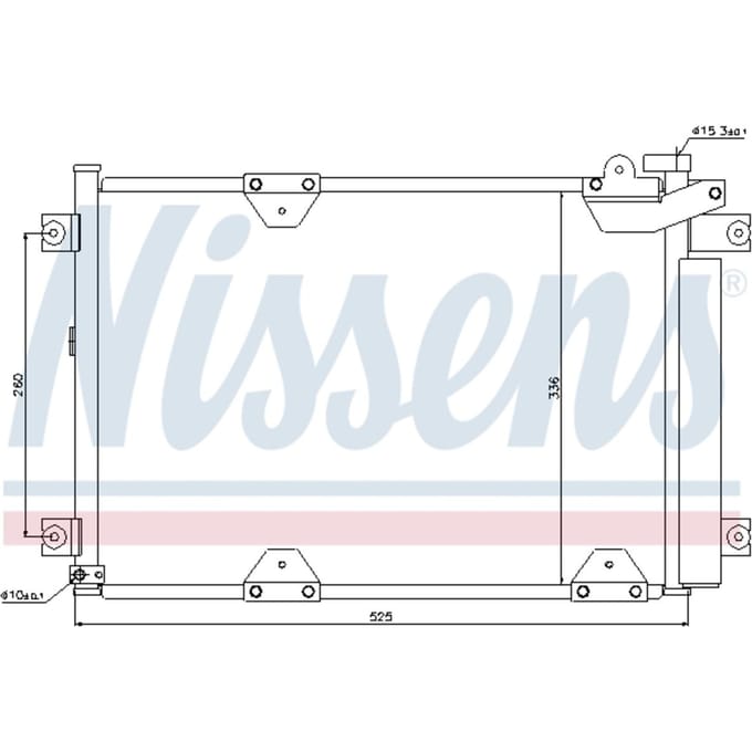 Condensator, airconditioning NISSENS 94892