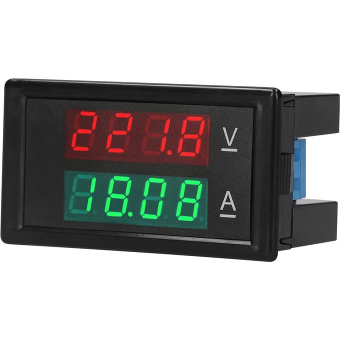 Digitale Voltmeter Ampèremeter Spanning Stroom Tester Meter Volt Ampère Tester Meter Ampère Detector Rood zwart
