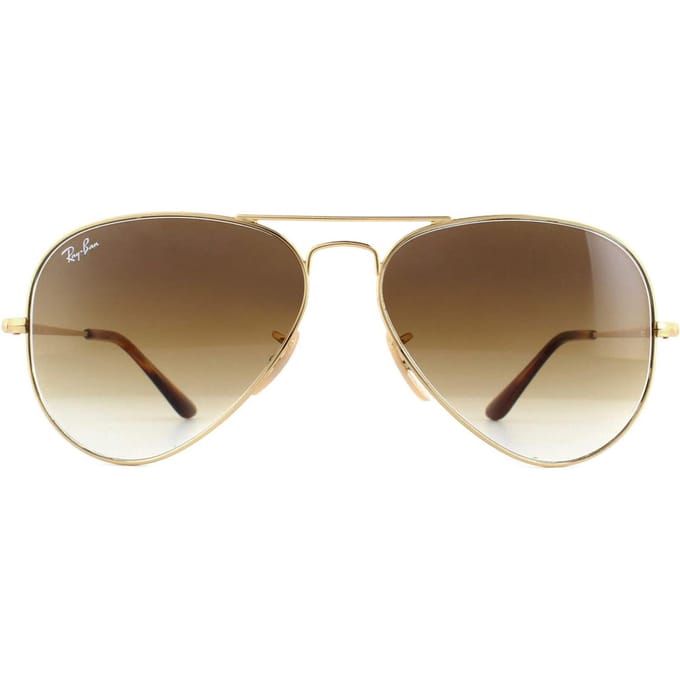 Ray-Ban Zonnebril Aviator Metal II RB3689 914751 Goudbruin Verloop