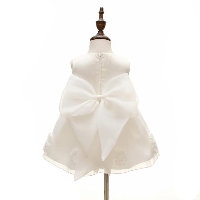 Baby Trouwjurk Meisje Bloemenmeisje Pengpeng Prinses Trouwjurk 140cm wit