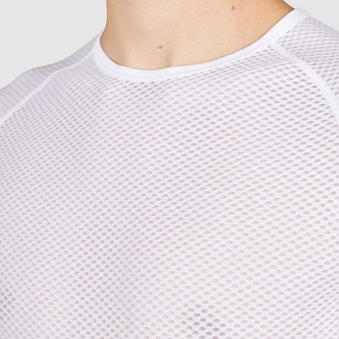 GripGrab - Ultralight Mesh Korte Mouw Base Layer Zomer Fiets Ondershirt Polygiene Zweethemd - Wit - Heren - Maat XS