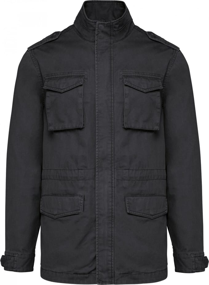 Kariban Heren Safarijasje K6164 - Washed black - S
