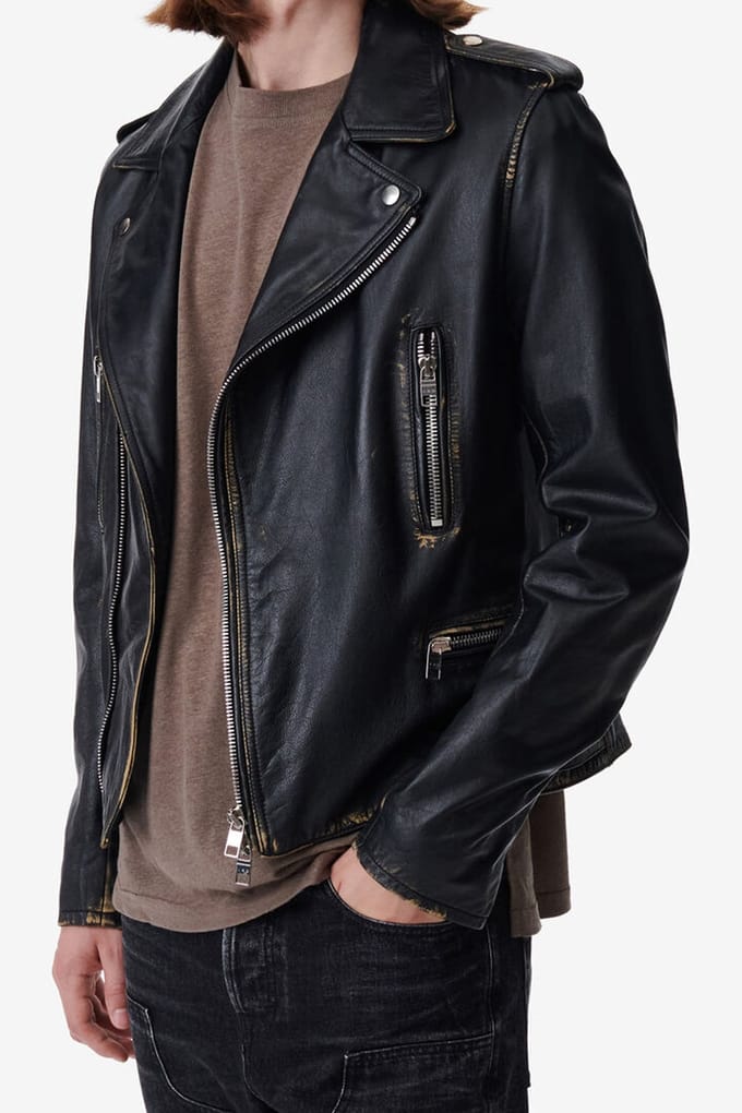 IRO Paris Cruise Outerwear Black/beige Größe: S | Lederjacken Outlet | Herren | Schwarz