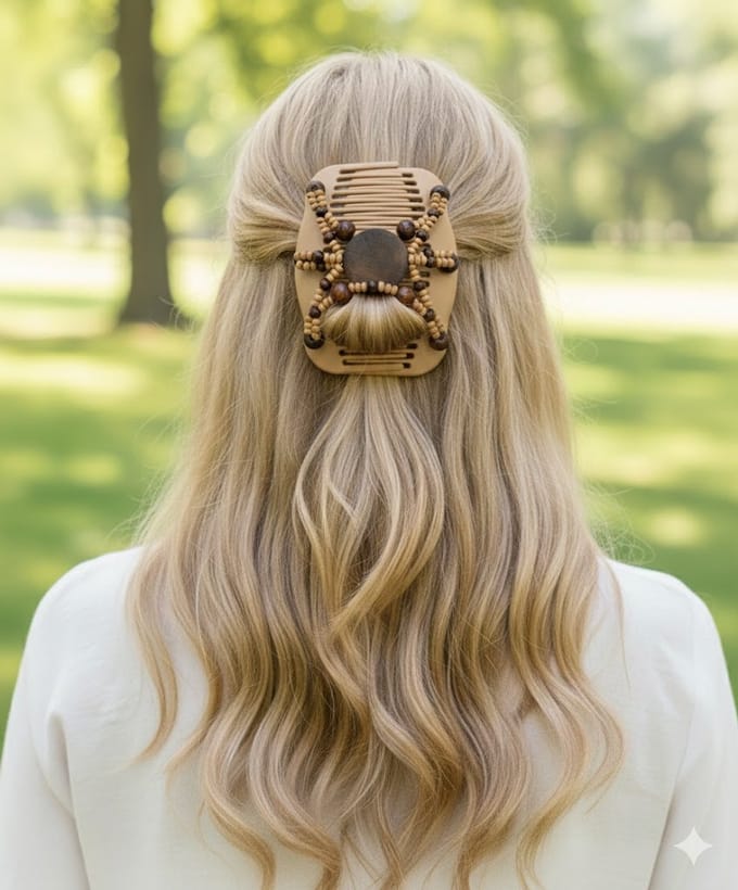 Haarkammen - dubbel -  met kralen - haarclip - dubbele kam - kralen - haarclips dames -