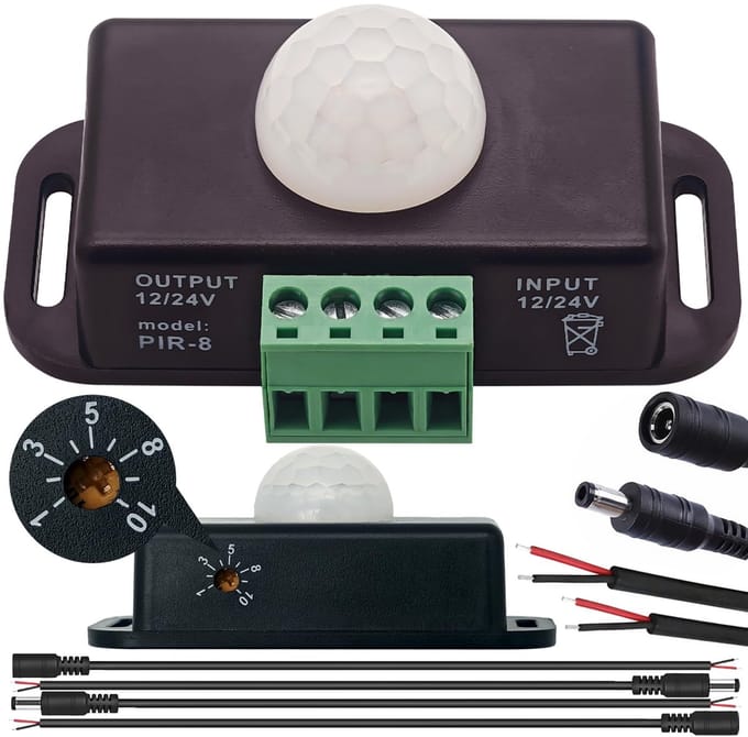 Dailygoods - PIR Bewegingssensor met Instelbare Tijdvertraging