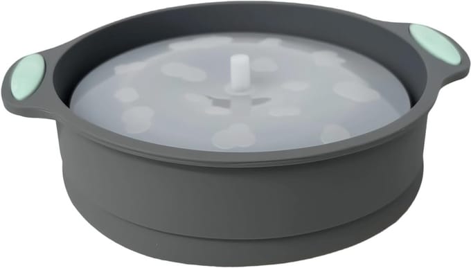Popcorn Kom - Magnetron Snack - Snelle Snacks - Opvouwbaar Siliconen - 25cm Diameter - Grijs