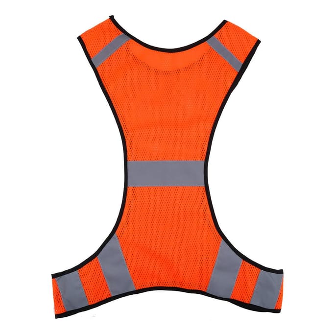 Gilet de sécurité réfléchissant haute visibilité, vêtements de sécurité pour la course de nuit, taille réglable(Orange) red