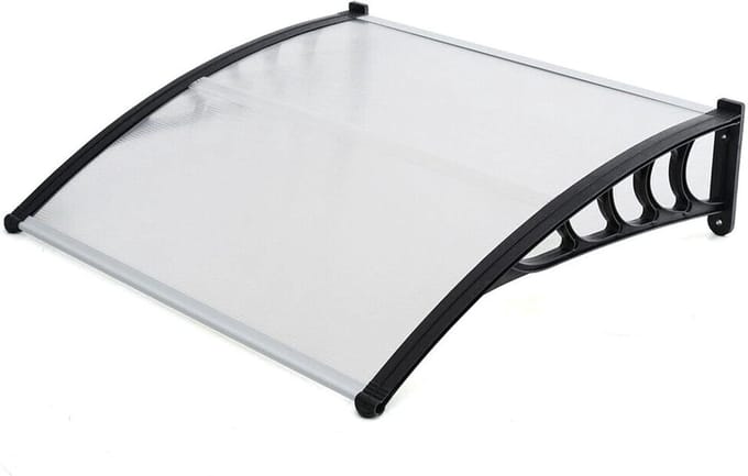 Deurluifel - Huisdeur Overkapping - Bescherming Buiten - Gebogen Boogvorm - 200 cm - Transparant