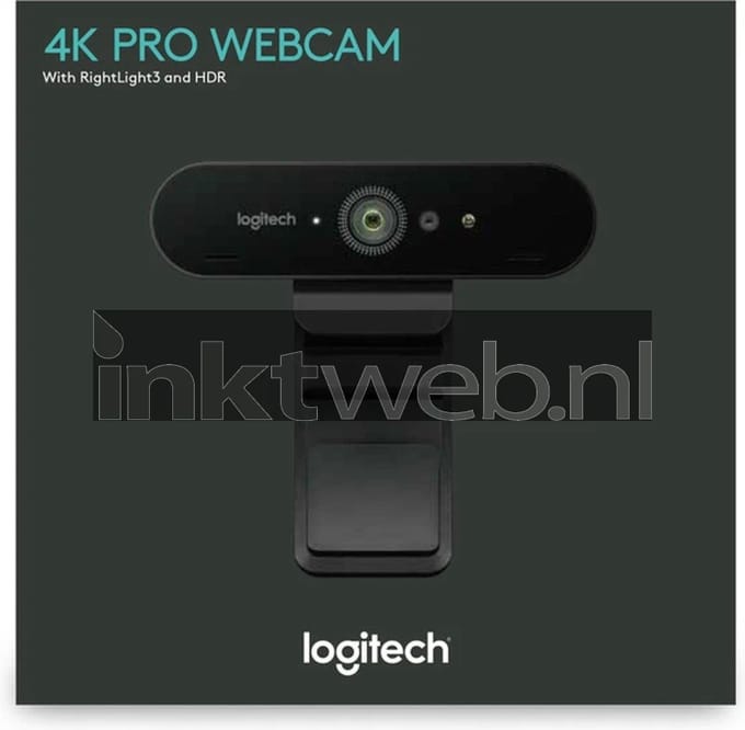 Logitech®-webcam ConferenceCam BRIO, 4K UHD, 5x zoom, hoek instelbaar, autofocus, 2 microfoons, paneel & clip