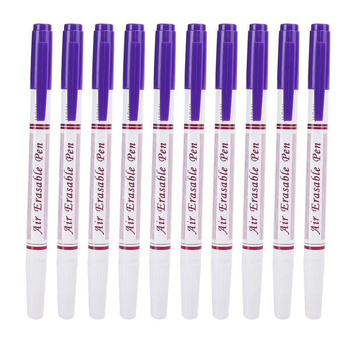 Lot de 10 marqueurs effaçables à double tête pour tissu, accessoires pour outils de couture, violet violet