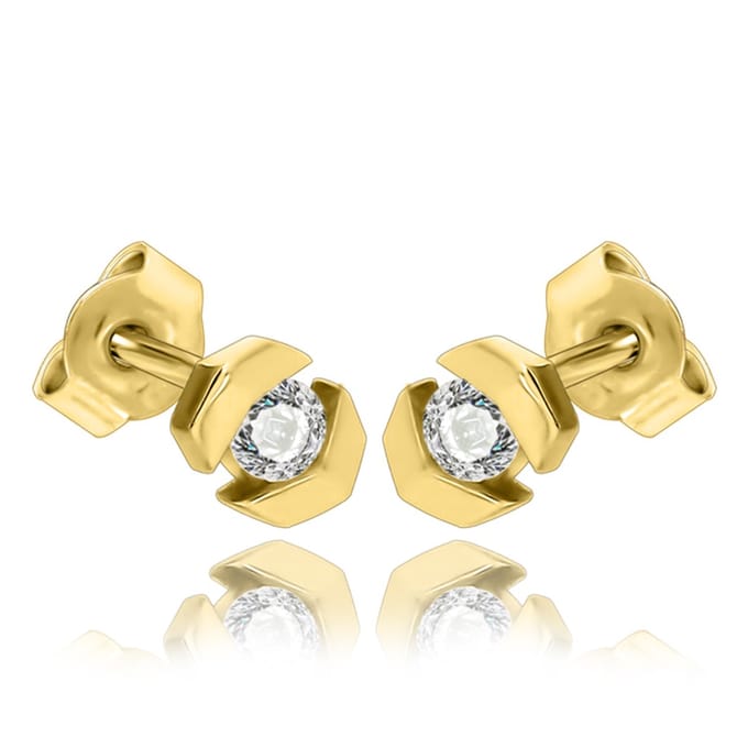 Juwelier Zwartevalk - 14 karaat gouden oorbellen 12.323--