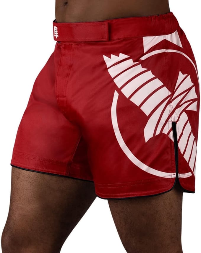 Hayabusa Icon Mid-Length Vechtsport Broek Rood Wit - L - Jeans Maat 34