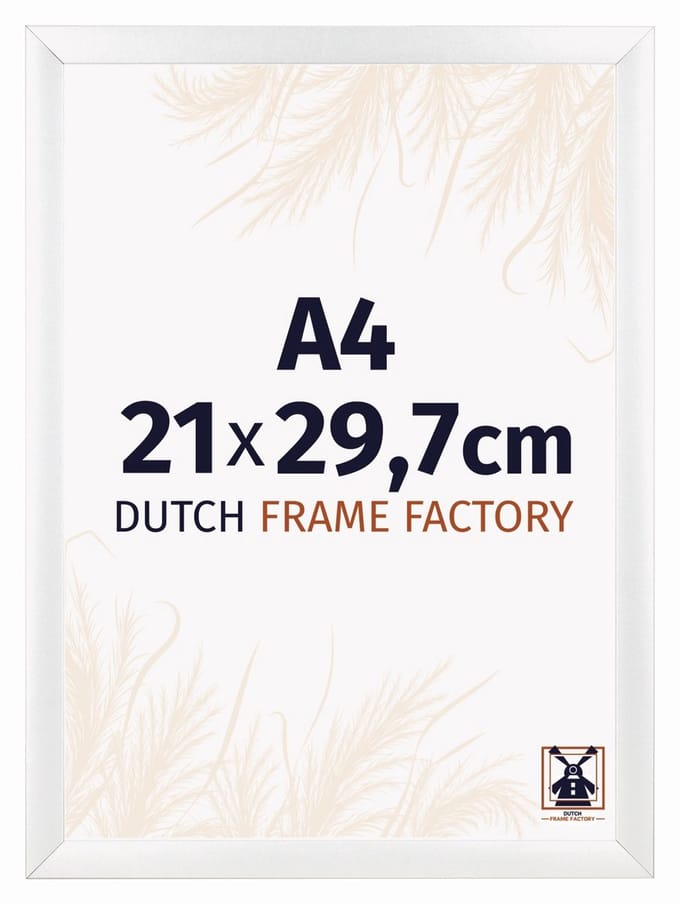 Fotolijst A4 21x29,7 cm - MDF - Wit Mat - Praag