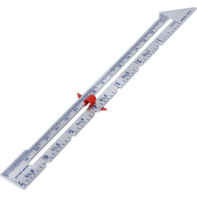 Règle de Quilting Marge de Couture Pointe Aiguë Outils de Mesure de Couture DIY pour Positionner Quantité Bouton Marge Parallèle white