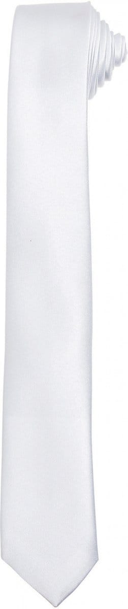 Premier Slim Tie PR793 - White - One size
