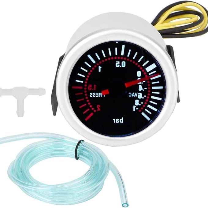 Universele 2 inch 12V LED Digitale Turbo Boost PSI Meter voor Auto's - Drukmeter, Boostmeter, Auto-accessoires