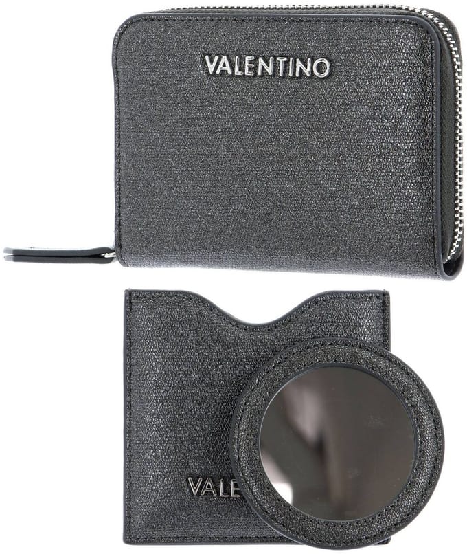 Valentino Bags Zenzero Dames Portemonnee + Spiegel - Antraciet