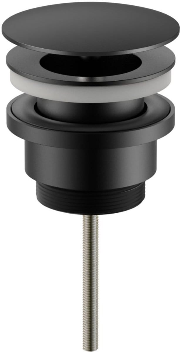 ALONI Uniforma afvoerplug – Altijd open – Mat zwart (PVD)