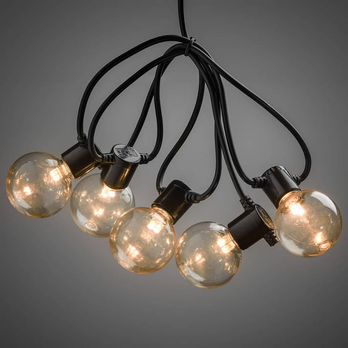 Konstsmide Christmas LED lichtketting gloeidraadoptiek barnsteen 10-l.