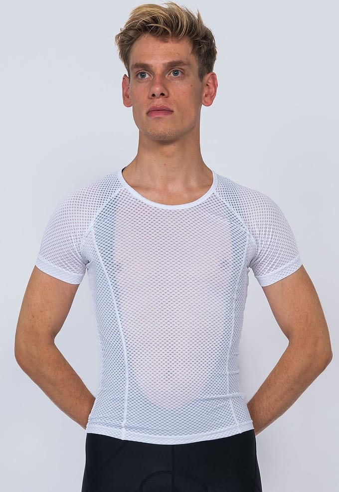 21Virages ondershirt Kent White korte mouw mesh -L