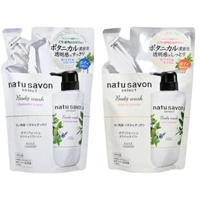 Kose - Softymo Natu Savon Select Body Wash Refill - Apple & Jasmine - 360ml