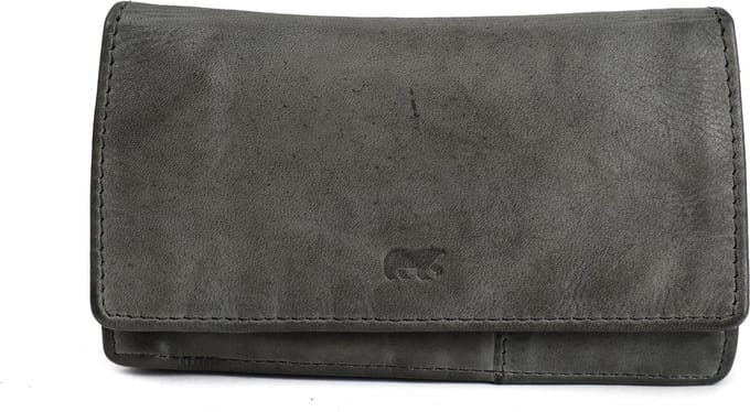 Bear Design Emma Leren Overslagportemonnee - Ultiem Grijs