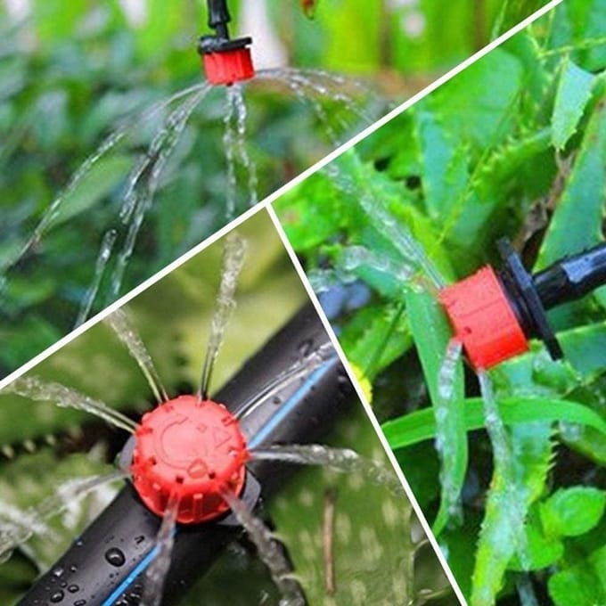 300 Stuks Verstelbare Irrigatiesproeiers voor Tuin, Micro Drip Bewateringssysteem, Efficiënte Watergift en Tuinirrigatie Kit