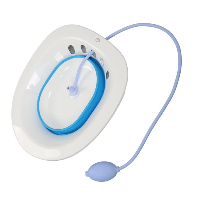 Zitbad Opvouwbaar Multifunctioneel PP Siliconen Toiletbril Zitbad voor Aambeien Postpartum Zorg white