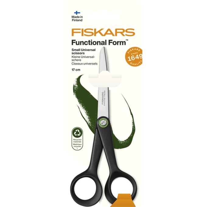 Schaar Fiskars Functional Form universeel klein 17cm zwart