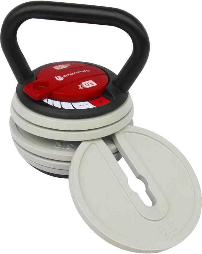Verstelbare stalen kettlebell - variabele belasting - 9 KG - voor krachttraining verstelbare kettlebell