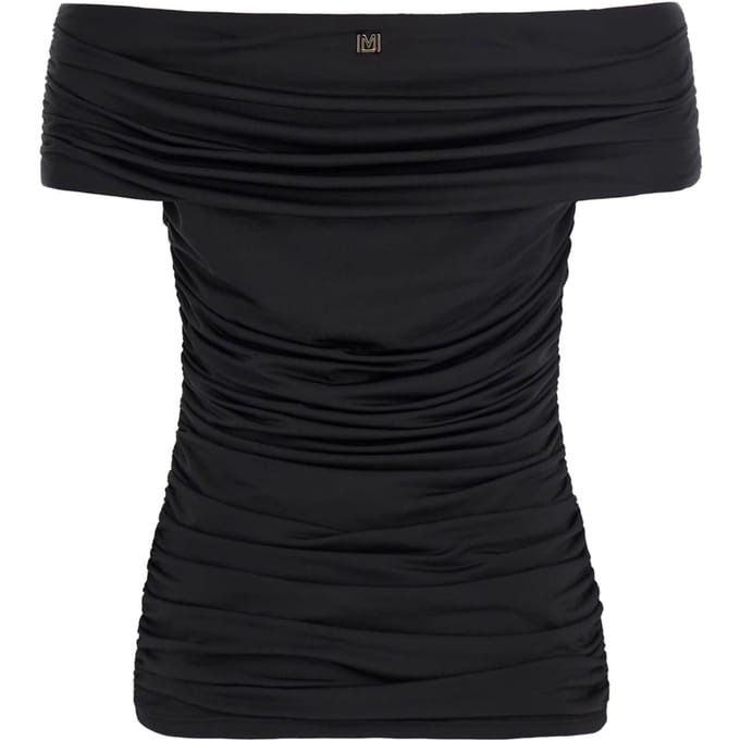 GUESS Marciano By  Alva Off Shoulder Top Jet Black Größe: M | Blusen Outlet | Damen | Schwarz