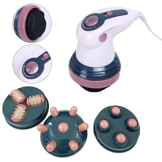Masseur Cellulite Électrique Masseur Perte de Poids avec 4 Têtes de Massage pour Raffermir et Sculpter blanc