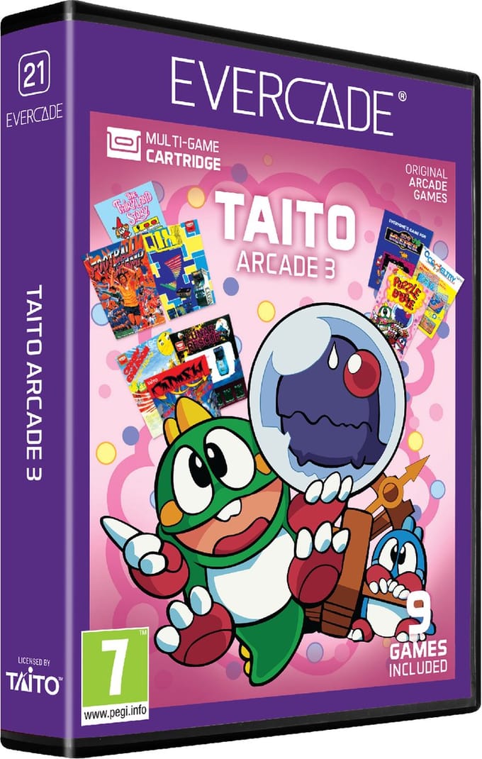 Evercade Cartridge - TAITO Arcade 3 - 9 games
