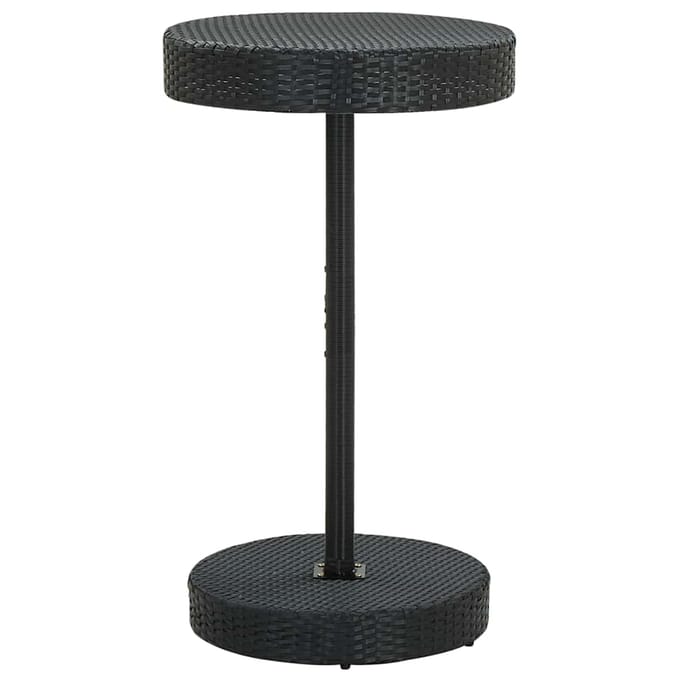 vidaXL - Tuintafel - 60,5x106 - cm - poly - rattan - zwart