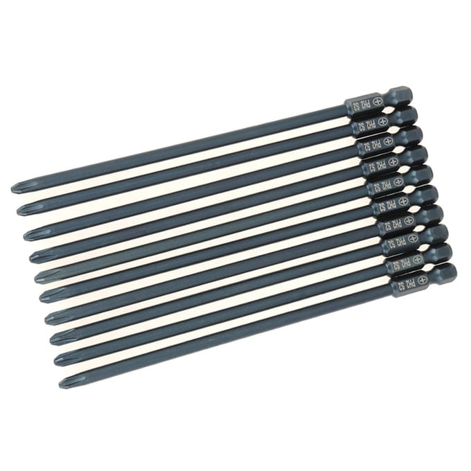 10 stuks S2 Staal Kruiskop PH2 Schroevendraaierbits Set 1/4 inch Zeskantschacht 150mm Gereedschap