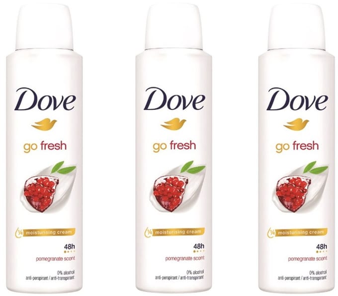 Dove Deo Spray - Go Fresh Granaatappel - 3 x 150 ml - Pomegranate & Lemon Verbana