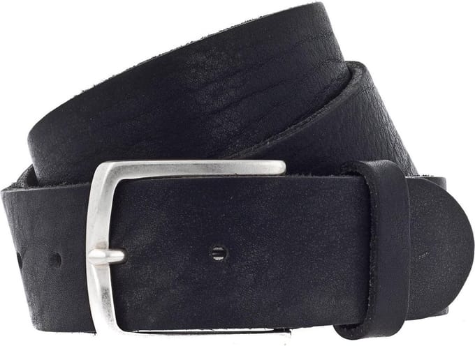 b.belt Riem Zac Ledergürtel W80 Black Zwart