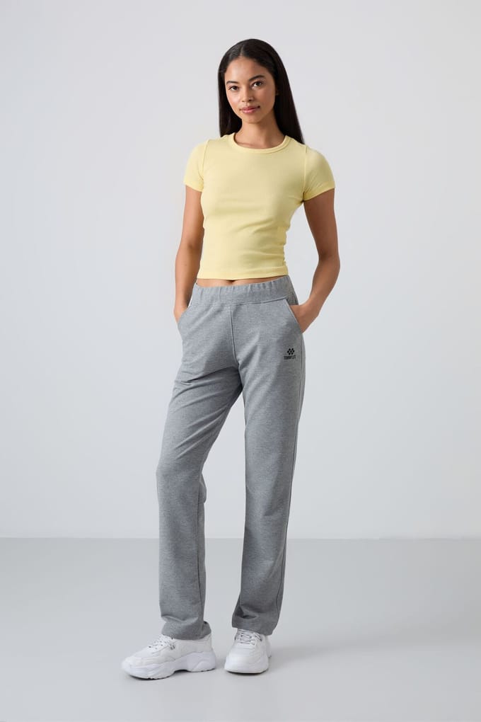 Hoge Taille Rechte Joggingbroek