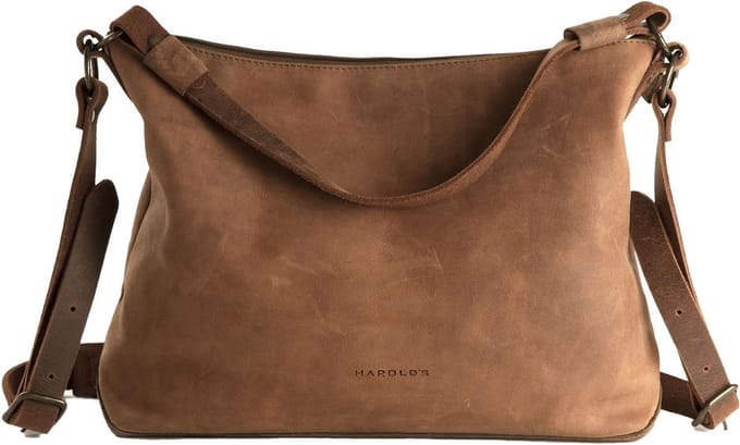 HAROLD'S Leren Schoudertas Antic Pouch Nature Bruine