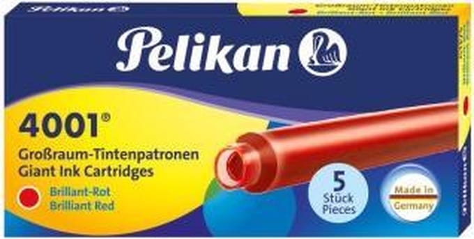 Pelikan 4001 - Lange Inktpatronen - Rood